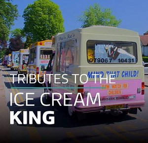 122K views · 325 reactions | A convoy of ice cream vans chimed together today in tribute to one of Britain's longest serving ice cream men. 82-year-old Mac Leask suffered a stroke in his own van last month after serving iced treats over five decades - and today fellow ice cream sellers came to pay their respects... read the full story here>>> https://bit.ly/2rI01gy | ITV Central | Facebook