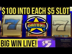 I Put $100 Into Each Of The $5 Slots In Foxwoods W/10 Spins At Each & Got a HUGE Win Live & Uncut!