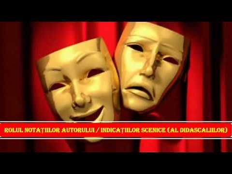 Rolul notațiilor autorului - didascalii - indicații scenice - GENUL DRAMATIC / BACALAUREAT