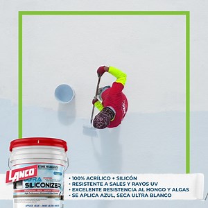 Ultra Siliconizer es sellador de techos y superficies a base de silicona acrílica elastomérica, no se agrieta, pela o forma ampollas aún bajo condiciones extremas o movimiento de las juntas. Disponible en tu ferretería más cercana. #LancoDominicana #ExpertosEnImpermeabilización #Techos | Lanco Dominicana