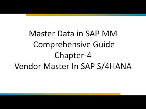 How to Create Vendor Master in SAP S4HANA