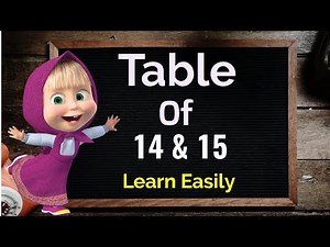 Learn Multiplication Table of 14 and 15 | Times Table 14 and 15 | Math’s Table |14 aur 15 ka pahada
