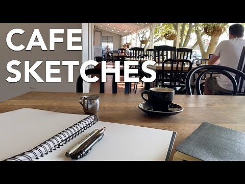 Cafe Drawing Using Gesture and Scribley Line