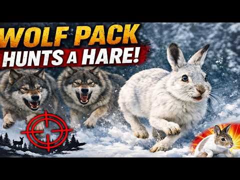 Wolf Pack Hunts a Hare | Incredible Wildlife Chase key facts 🐺🐇