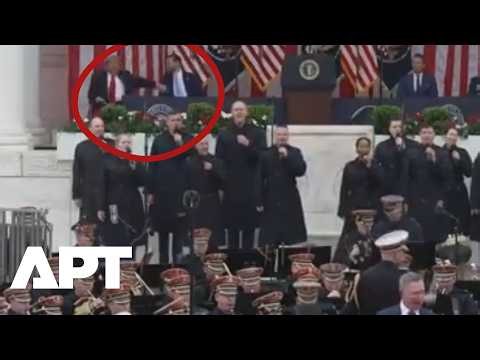 Trump Pats JD Vance As Band Plays During Memorial Day Ceremony | APT