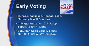 Early voting in 7 Illinois counties for November general election begin Thursday