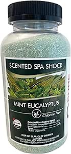 Eucalyptus Scented Spa Shock- Non-Chlorine Shock for Any Spa or Hot Tub-Use with Bromine Tablets or Spa Chlorine. Fragrance Infused Oxygen Crystals Treat Water and Oxidize Chemical Odors