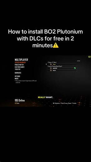 All the old tutorials are long and complicated hope this helps out🤝‼️#bo2 #nostalgia #callofduty #tutorials #plutonium