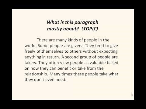 Finding Main Ideas and Supporting Details Example