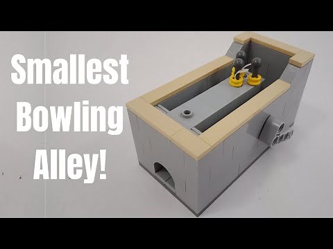 LEGO EASY mini bowling alley with pin reset and ball return! Lego bowling alley tutorial 3