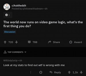 The world now runs on video game logic, what's the ﬁrst thing you do? - iFunny