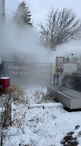 When you refill the large nitrogen tank you must bleed off the pressure first. Wild stuff. #facebookreels | Christopher Clark