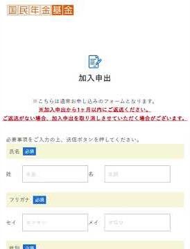 #国民年金基金_Web加入申出入力例