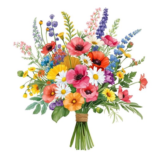 Summer Wildflower PNG Set (8) – Watercolor Wildflower Bouquet, Cornflowers, Poppies, Daisies Clipart, Flower Bouquet PNG, Sublimation - Etsy Canada