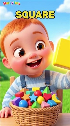 Learn Shapes for Toddlers! 🔴 Baby Learning 3D Shapes | NursyTots