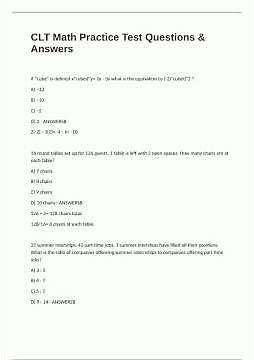 Clt Math Practice Test Questions En Answers pdf