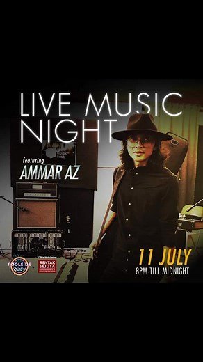 Live Music Night, Open Mic & Jamming Session @ IDEAS Kuala Lumpur, Level 3, Poolside Bistro, Kuala Lumpur, from 9.00 pm tonight (11 - 16/07/2023). Featuring: Ammar Az Ijal & The Geng Ida & Lan Kasamari Pat Candy X 1/2 & Hour Band Big Boss Band Open Mic & Jamming Session #Gig #LiveMusic #IDEASKualaLumpur #IDEASKL #PoolsideBistroIdeasKL #RentakSejuta IDEAS Kuala Lumpur Rentak Sejuta: Southeast Asia's #1 Music & Performing Arts News Site | Rentak Sejuta: Southeast Asia's #1 Music & Performing Arts 