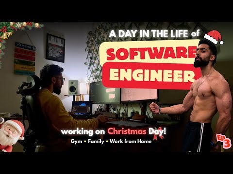 Day in the Life of a Software Engineer | Working on Christmas | Gym, Family Celebration & WFH | EP-3
