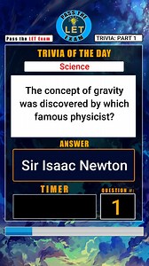 SCIENCE TRIVIA PART 1 Pass the LET Exam LET Reviewer with answers #reels #LetReviewer #ExamTips #StudySmart #TestPrep #ReviewTime #AceTheExam #StudyGoals #StudyMotivation #StudyHacks #LetReviewerTips | Pass the LET Exam