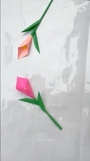 How To Make Paper Calla Lily Tutorial DIY Paper Flower🌷#shorts