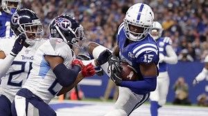 Dontrelle Inman stares down Butler after TD