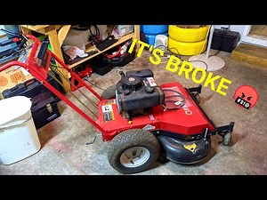 My Troy Bilt 33" Wide Area Walk Behind Mower Broke - What Happened?