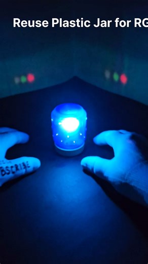 Reuse Plastic Jar for RGB Flasher Light #Light #shorts #diy