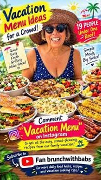 Vacation Menu Ideas for a Crowd! 🍔🍕 #Shorts