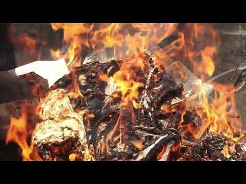 I'm burning trash along with old clothes