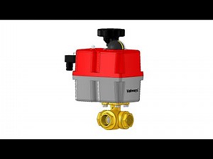 Valworx Electric Actuated Lead Free Brass 3-Way L-Port Ball Valves