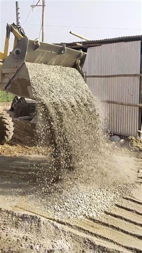 Backhoe loader moving ballast.#ballast #terex #jcb #construction #rock #cat #heavyequipment #yt