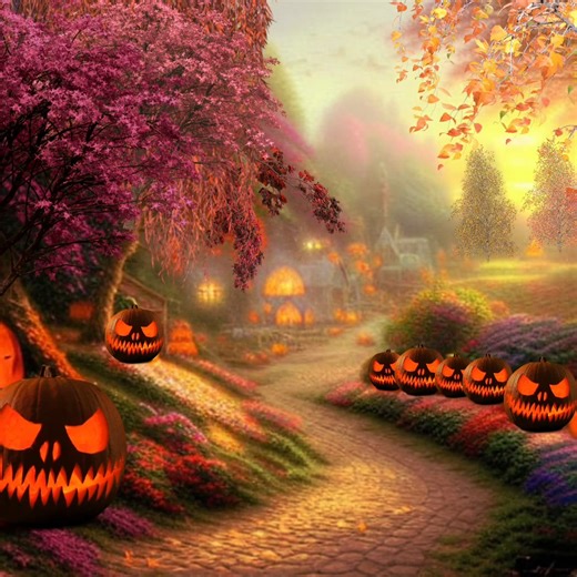 Pumpkin Drive. Animated with Werble App. Only works on iOS. | Pam's Gifs and Videos