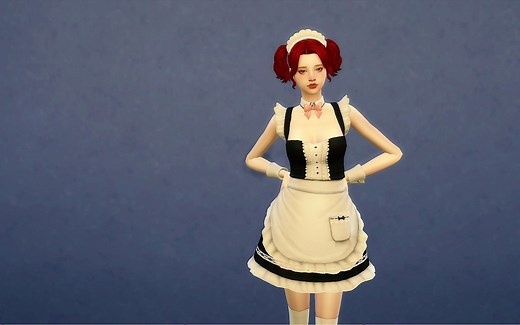 [模拟人生4]Mods分享-EA风、韩风服饰，类女仆餐厅制服~