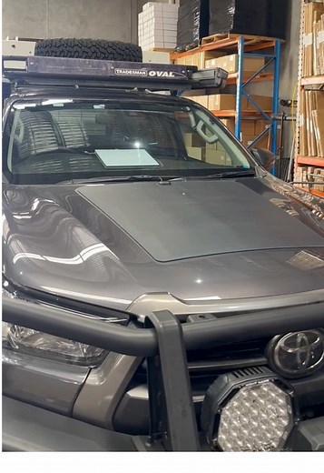 Bonnet Solar Panel for Off-Grid Toyota Hilux Camping