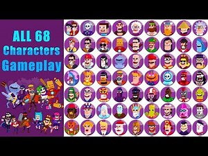 Bowmasters All 68 Characters Gameplay #Shekharmine