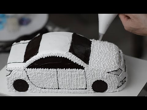 Instructions for making a car-shaped birthday cake for kids / Cakes for boys / Unique birthday cake