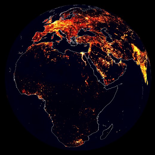 NASA Scientific Visualization Studio | ODIAC: a map of human made carbon dioxide emissions