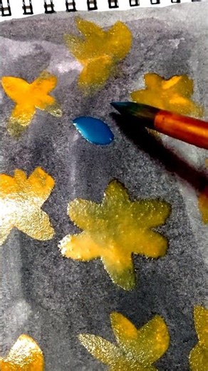 Quick Floral Pattern on Black Background #art #drawing