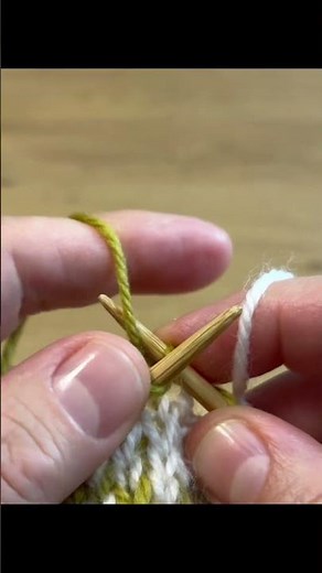 Two-handed stranded #knitting