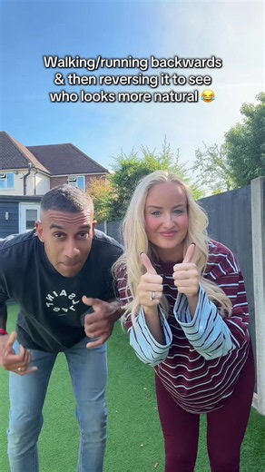 Who won?? 😂😂😂 why did I think it was going to be so easy 😭 #reverse #trend #backwards #challenge #coupleschallenge