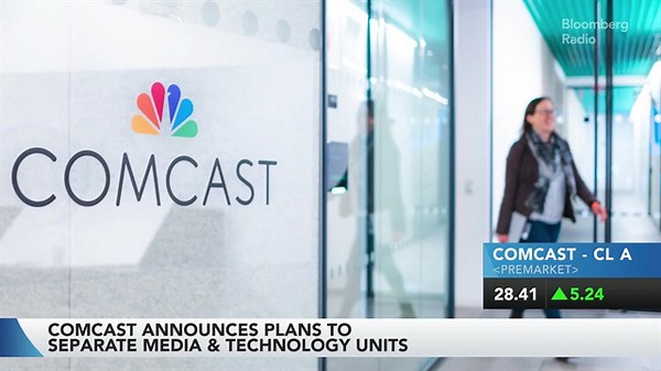Comcast rises on split; Iridium up on Rocket Lab deal | Stock movers
