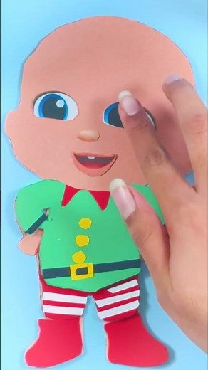 Craft EASY Baby John Paper ELF! 🧝 1-2-3 DIY Tutorials With Little Angel #kids #shorts