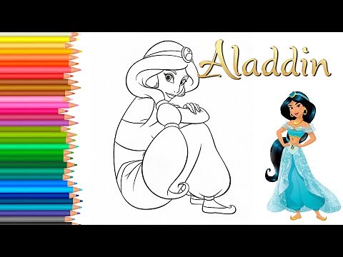 Disney princess Jasmine coloring page | Disney princesses coloring pages