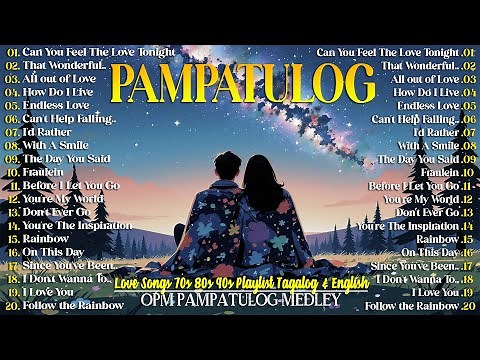 Pampatulog Love Songs Nonstop for Deep Sleep | Old Romantic Hits 70s 80s 90s Compilation with Lyrics