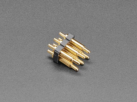 Through Hole Dual Inline Pogo Pin Header - 2x3 with 0.1" Spacing