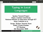 Typing in local languages in English