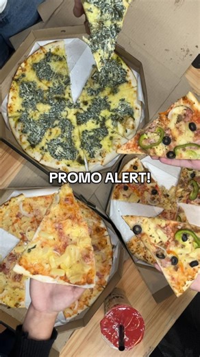 PROMO ALERT! Now is your chance to try Cali Pizza! All amazing flavors are 50% off 🍕 Promo is exclusively available at Cali Pizza Tomas Morato Branch inside Pares Retiro! 📍205 Tomas Morato, Quezon City | Cali Pizza