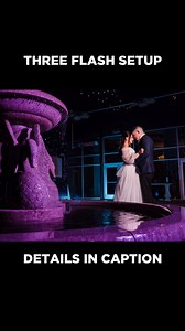 👉🏼 One for background with MagSphere and Pro Gel, second on fountain with MagGrid and MagSphere and third on couple camera right with MagGrid and MagSphere. 📷 By Melissa Pappentick @mgmphotography.fanpage | MagMod