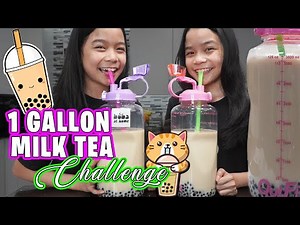 1 GALLON MILK TEA CHALLENGE (24 HOURS) DIY BOBA AT HOME | Tran Twins