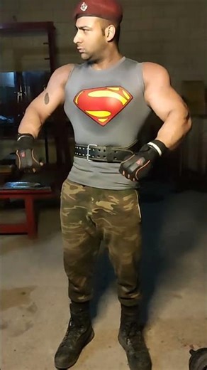Real Super Commando Body 💪 #commando #commando #commandochallenge #militarypowe #bodybuilding
